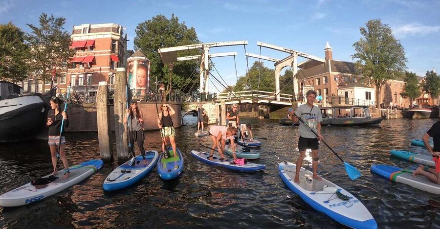 Amsterdam: 2-Hour Stand Up Paddle Board Tour - Learning the board before crossing the Amstel