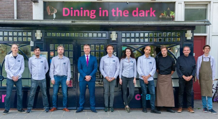 Amsterdam: 3 Course Dinner in the Dark - Entering the pitch-black dining room