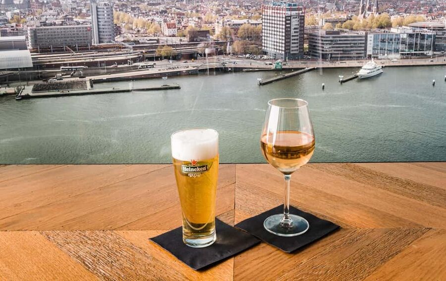 Amsterdam: A'DAM Lookout Entry Ticket with 2 Drinks - Reaching A’DAM Tower by ferry