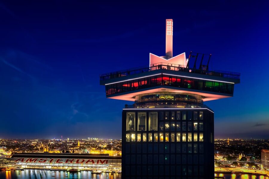 Amsterdam: A'DAM Lookout Entry Ticket with 2 Drinks - The Amsterdam VR ride