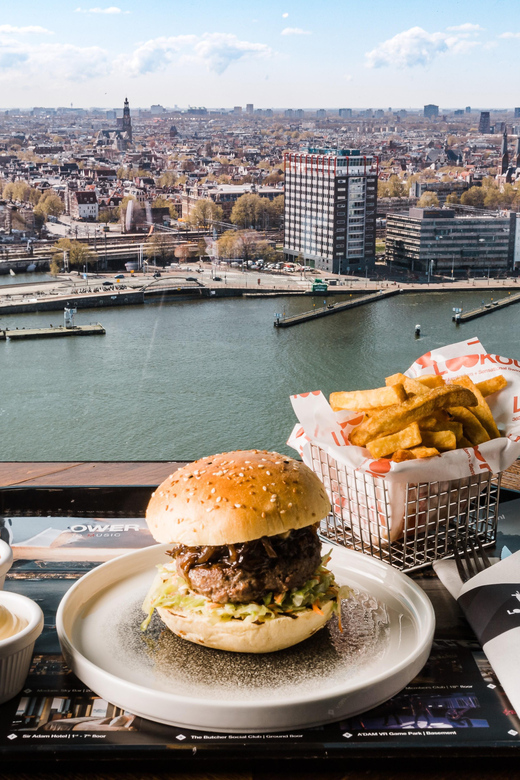 Amsterdam: A'DAM Lookout Entry Ticket with Burger - The 20-floor elevator ride