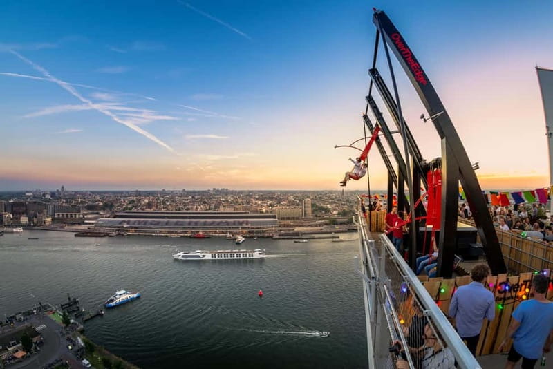 Amsterdam: A'DAM Lookout with Revolving Restaurant Moon - Moon restaurant rotates the view with your meal