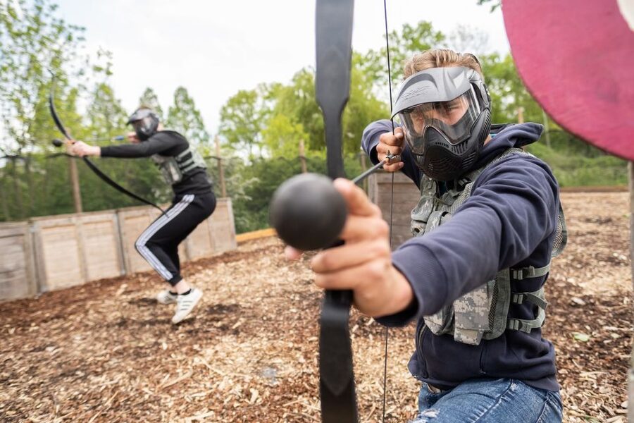 Amsterdam Archery Tag: The Ultimate Group Activity - Getting fitted with masks and arrows