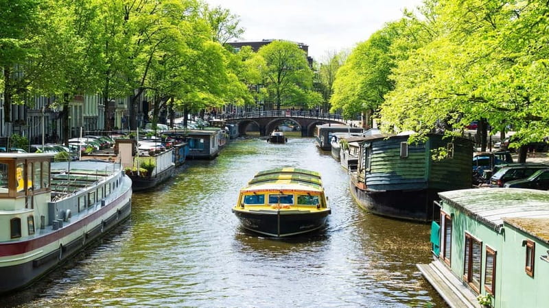 Amsterdam canal cruise with culinary burger or cheese & wine - The Maritime Quarter: Het Scheepvaartmuseum and NEMO