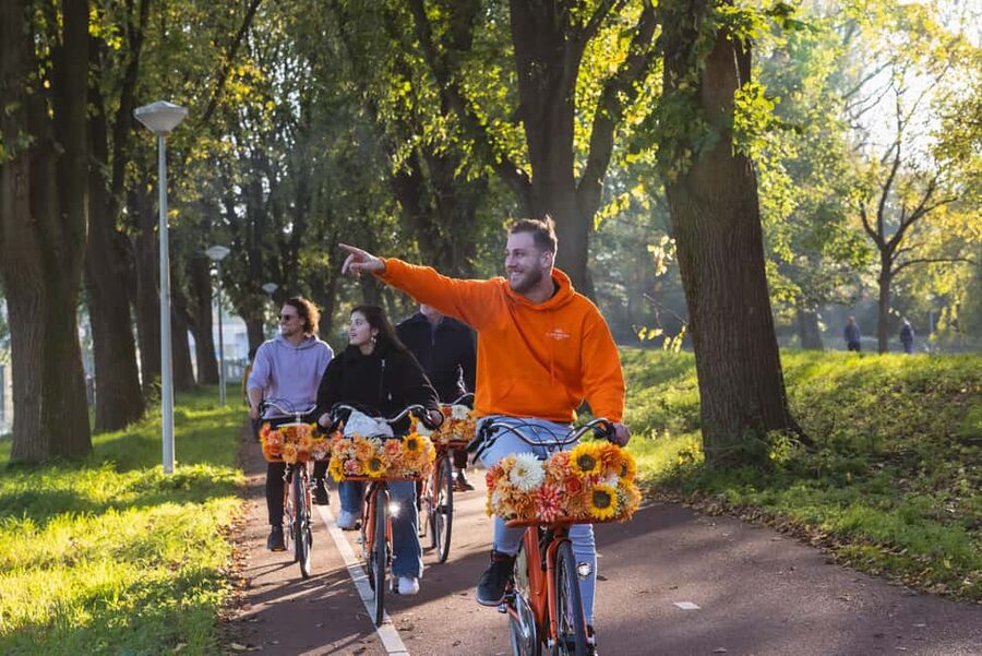 Amsterdam: Cheese, Windmill & Countryside Bike Tour - A historic windmill and open polder views