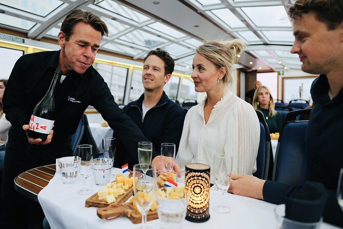 Amsterdam: Dutch Cheese and Wine Tasting Cruise - Magere Brug and the city after dark