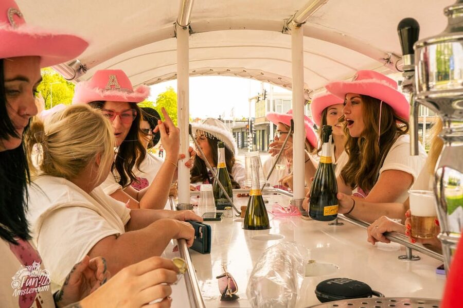 Amsterdam: Dutch Prosecco Party Bike - The 10-minute stop near Coffeeshop Sloterdijk