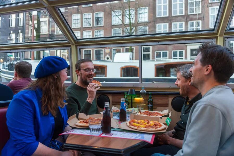 Amsterdam: Evening Pizza Cruise Along the Canals - Booking details worth knowing
