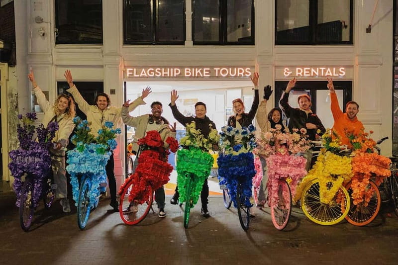 Amsterdam: Explore Canals, Guided Tour on Flower Bikes - Dam Square closes the central-city loop