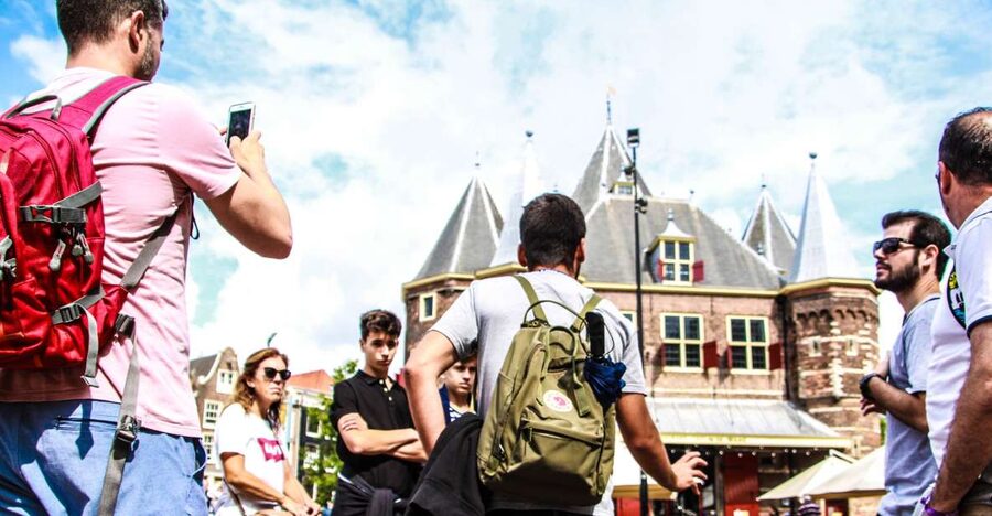 Amsterdam full day: Walking, Biking & Cruising with Lunch - Starting at Beursplein and walking through the old center