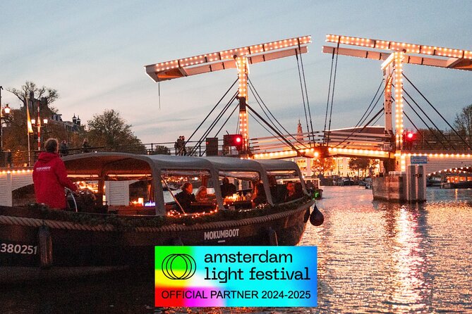 Amsterdam: Light Festival Open Boat - Unl. Drinks Option - The Montelbaanstoren, Amsterdam’s Odd Old Watchtower