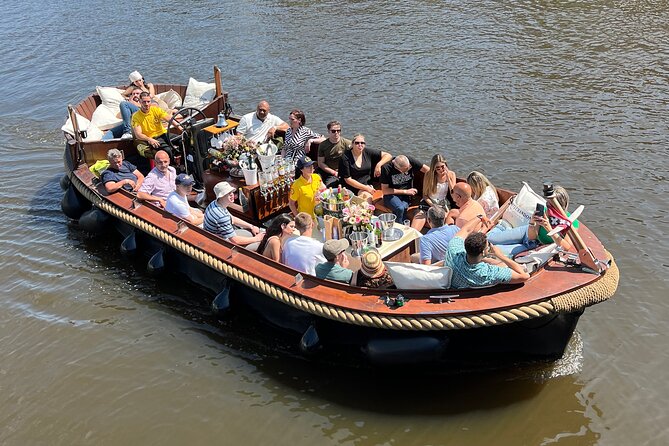 Amsterdam Luxury Boutique Boat tour with Unlimited Beer and Wine - The Skinny Bridge and the view from the canal