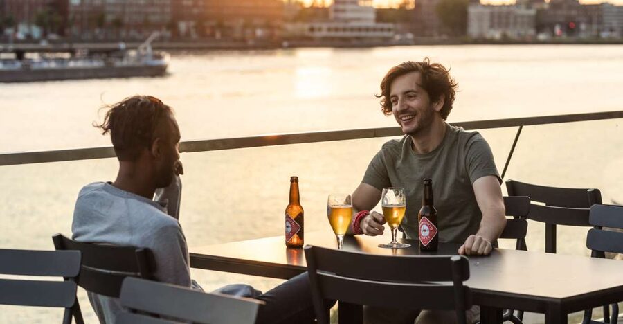 Amsterdam: Private Cheese and Beer Tour - A Dutch bar with two cold drinks