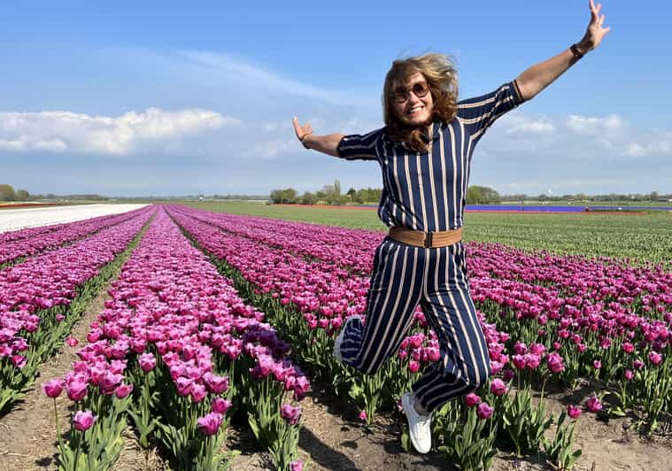 Amsterdam:Private guided Non Touristic Tulip & Windmill tour - 9:45 AM at Poldertuin, the small spring garden