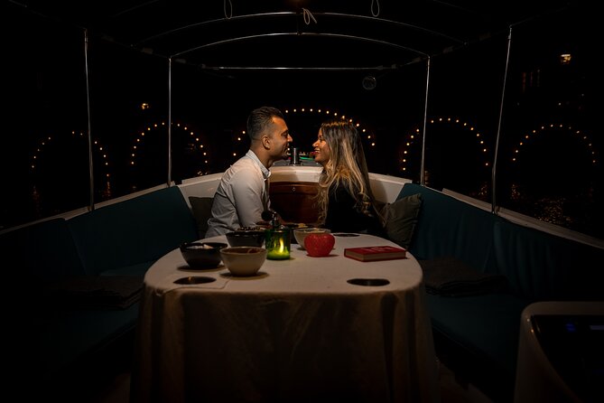 Amsterdam: Private Romantic Evening Canal Cruise + Bubbles/Snacks - The Skinny Bridge and Its Hundreds of Lights