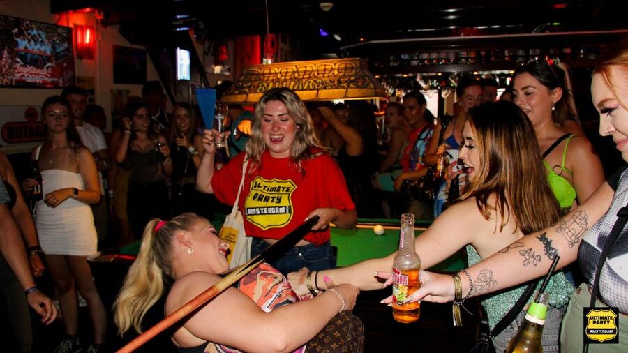 Amsterdam: Red Light District Pub Crawl with Unlimited Shots - Four pubs, four different moods