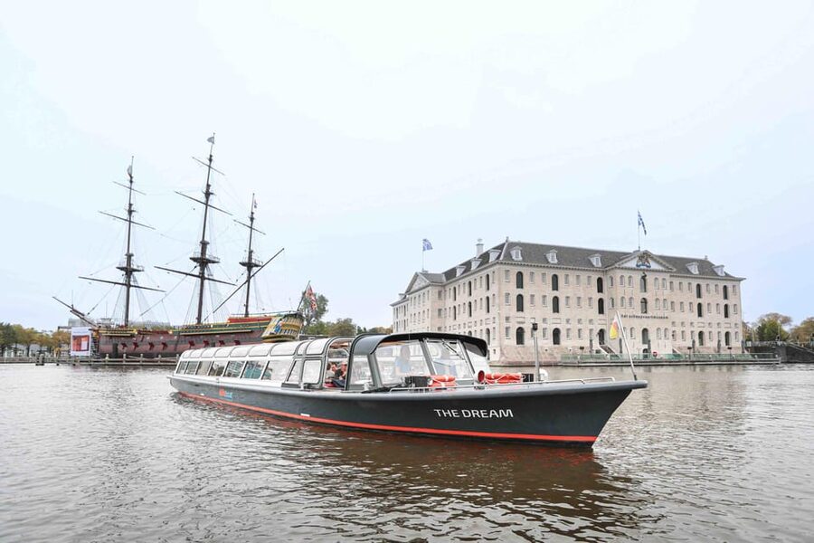 Amsterdam: Traditional Canal Cruise with Bar on Board - The Anne Frank House from the canal