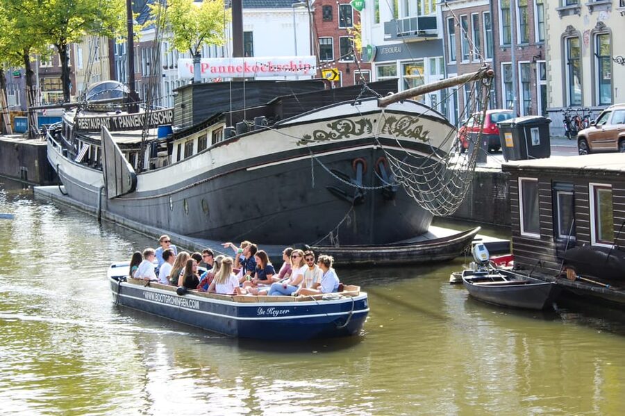 Groningen: Open Boat City Canal Cruise - The AA-church and Hoek van Ameland