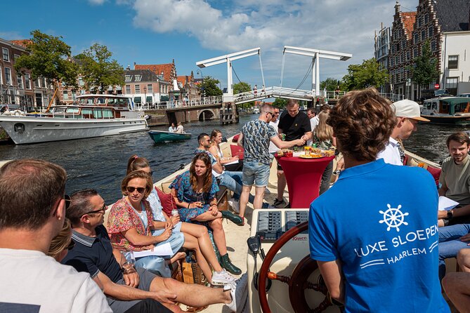 Haarlem Open-Boat Canal Cruise with Live Guide (Electric Boat) - Settling into the open electric boat