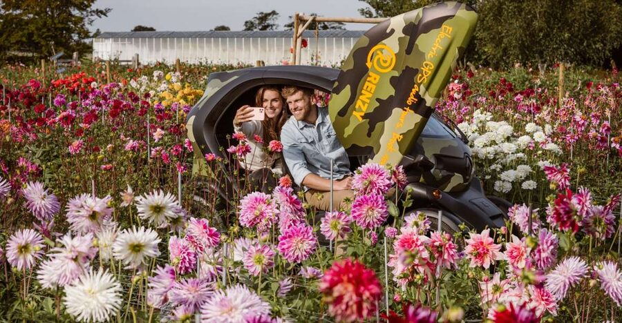 Lisse: Drive-it-Yourself Summer Flower GPS Audio Tour - Getting used to the Renault Twizy