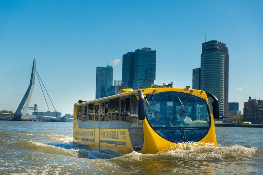Rotterdam: 1-Hour Sightseeing Splash Tour - Erasmus Bridge, SS Rotterdam, and Euromast from the water