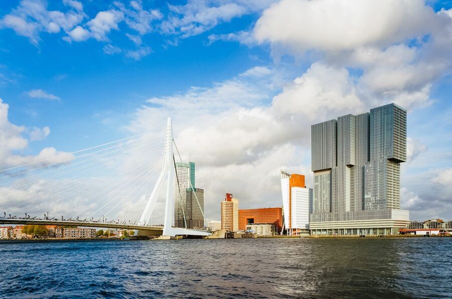 Rotterdam: Harbor Cruise with Live Guide - The Erasmus Bridge and Rotterdam skyline