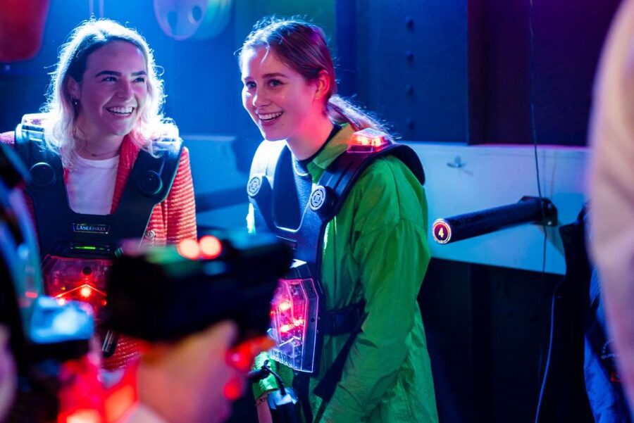 Rotterdam: Lasergame Actvity - Finding the Boat Bar opposite the Euromast