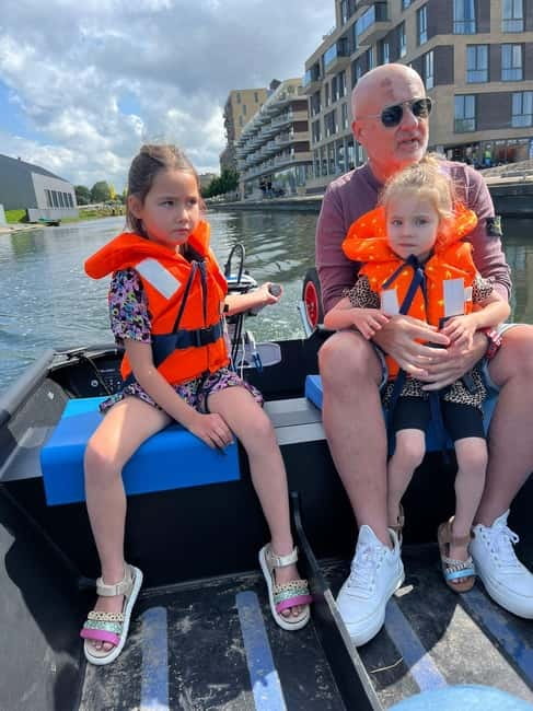 Self-Guided Electric Boat Rental - Following the water toward Goese Meer