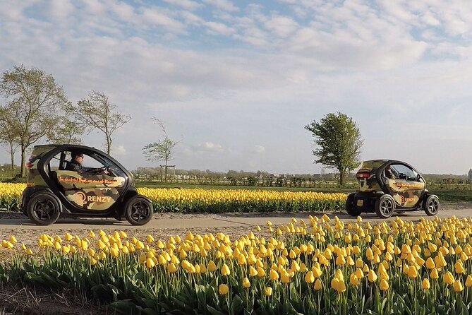 Tulip Fields near Keukenhof - Self-Drive Audio Tour for 2 People - Learning the Renault Twizy before the route begins